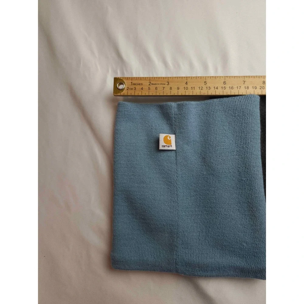 Carhartt Columbia Neck Gaiter Bundle Blue Knit Grey Fleece Winter Scarf Set Mens